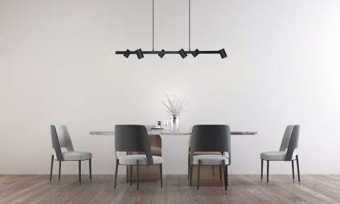 Light Prestige Lampa wisząca Snow 6 czarna 6xGU10