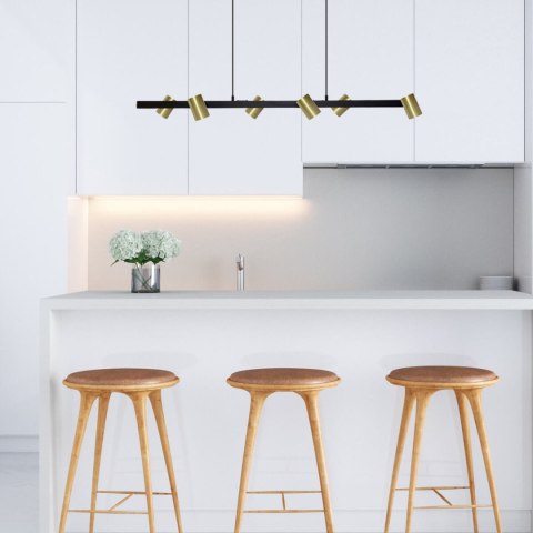 Lampa wisząca Snow 6 złoto - czarna 6xGU10 Light Prestige