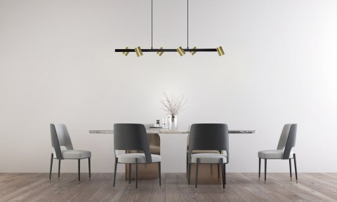 Lampa wisząca Snow 6 złoto - czarna 6xGU10 Light Prestige