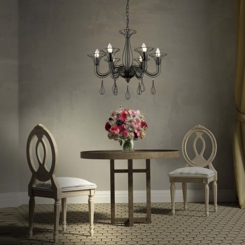 Lampa wisząca Tarragona 6xE14 czarny LP-6756/6P