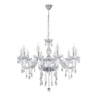 Cristallo lampa wisząca chromowy 10x40W E14 transparentny 30-30351