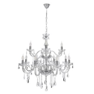 Cristallo lampa wisząca chromowy 12x40W E14 transparentny 30-30375