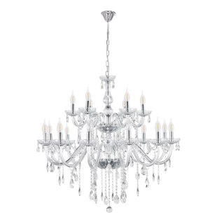 Cristallo lampa wisząca chromowy 18x40W E14 transparentny 30-30412