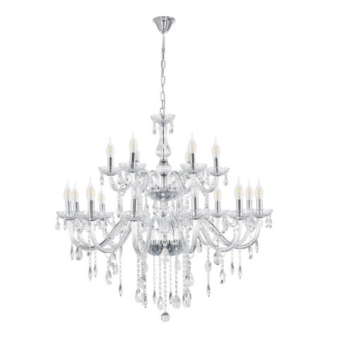 Cristallo lampa wisząca chromowy 18x40W E14 transparentny 30-30412