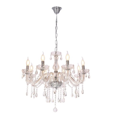Cristallo lampa wisząca chromowy 8x40W E14 transparentny