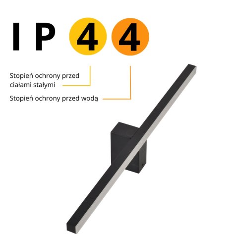 Kinkiet Nevada 60 cm czarny IP44 LED 4000K Light Prestige