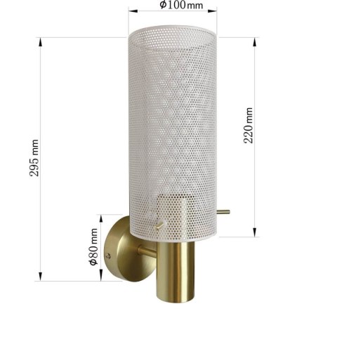 Kinkiet Tirana biały 1xE27 Light Prestige