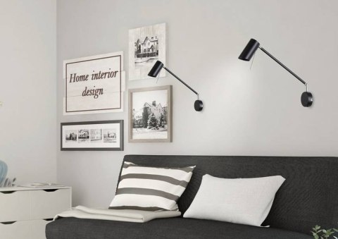 Kinkiet czarny matowy regulowany obrotowy GU10 40W Milly 21-73884