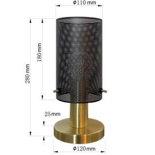 Lampa biurkowa Tirana czarna 1xE27 Light Prestige