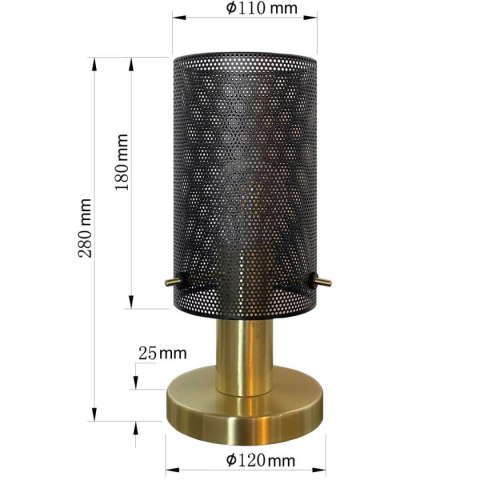 Lampa biurkowa Tirana czarna 1xE27 Light Prestige