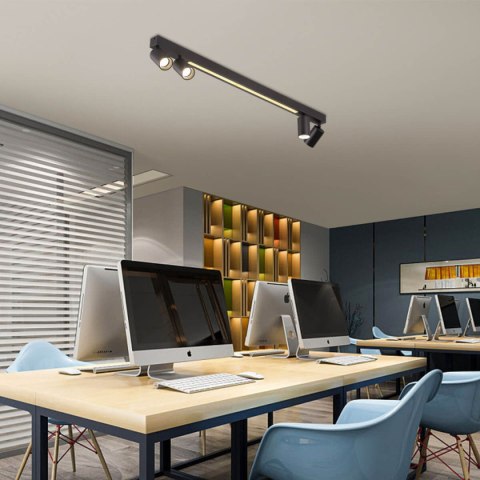 Light Prestige Perugia 4 plafon czarny