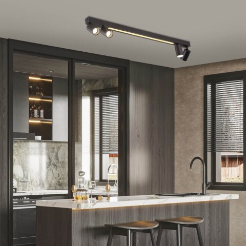 Light Prestige Perugia 4 plafon czarny