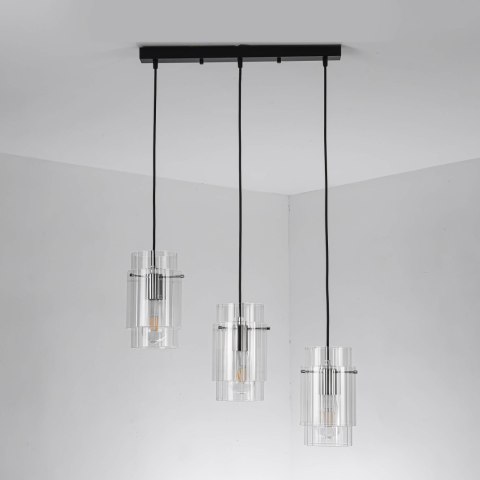 Lampa wisząca Savona 3xE27 transparentna LP-707/3L