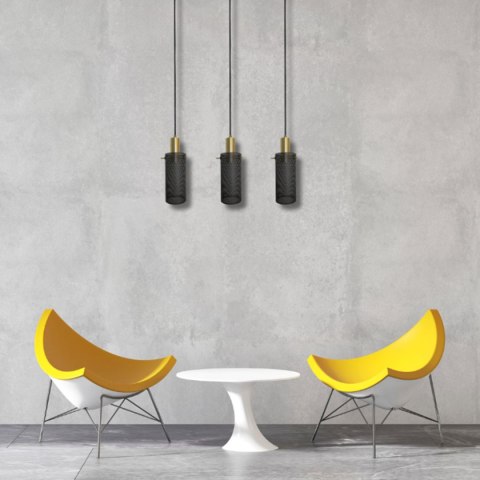 Lampa wisząca Tirana 3 czarna 3xE27 Light Prestige