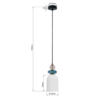 Lampa wisząca Tropea biała 1xE27 Light Prestige