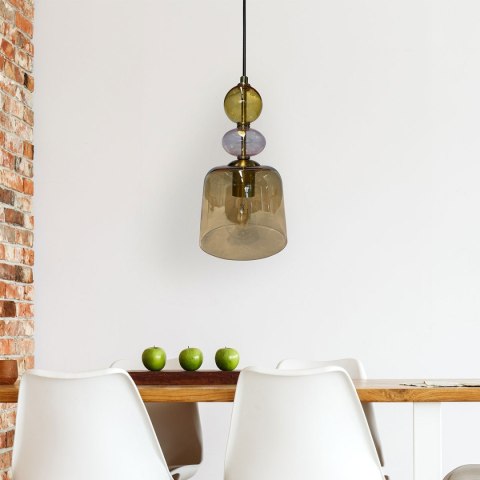 Lampa wisząca Tropea bursztynowa 1xE27 Light Prestige