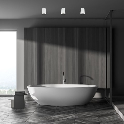 TUBA OPRAWA NATYNKOWA IP65 Faro biała ZESTAW Z ŻARÓWKĄ LED i GNIAZDEM GU10