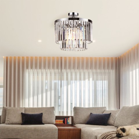 Light Prestige Plafon Vetro 4 srebrny 4xE14