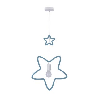 Single Ss Lampa Wisząca 1X20W E27 Iq Kids Niebieski