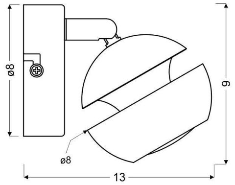 Boni kinkiet 1x3w gu10 led czarny