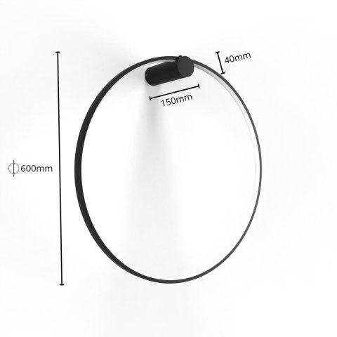 Light Prestige Lampa ścienna Kinkiet Mirror mały 1xLED czarny Light Prestige