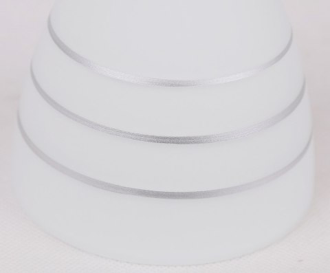 Kinkiet ścienny chromowy z kryształkiem biały klosz Simpli Candellux 21-64288