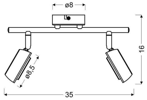 Lampa ścienna Candellux Mild 92-66749 listwa 3000K