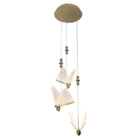 Lampa wisząca Mariposa 3 złota LED CCT Light Prestige