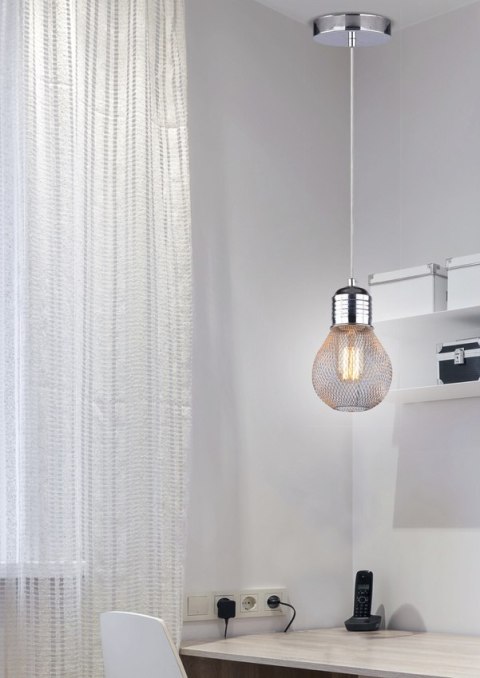GLIVA LAMPA WISZĄCA 1X60W E27 CHROM (BEZ ŻARÓWEK)