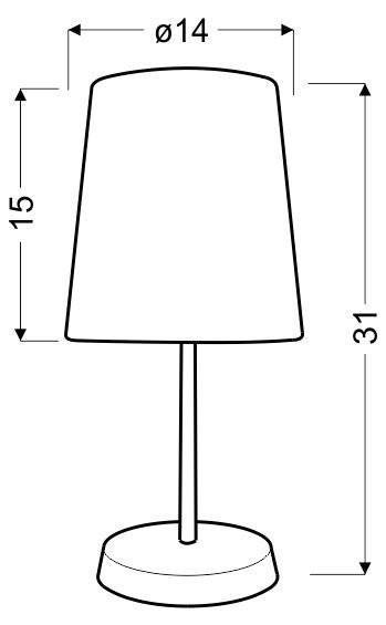 Lampka stołowa nocna fioletowa 40W Gala 41-98392