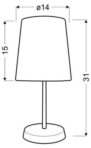 Lampka stołowa nocna żółta 40W E14 Gala 41-98552