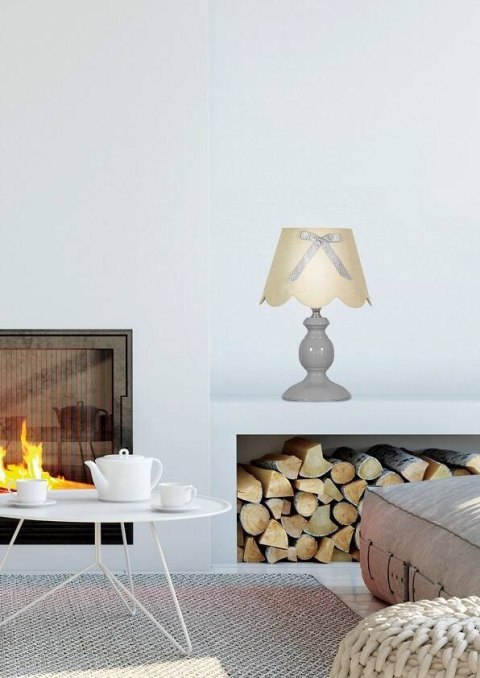 Lampka stołowa szara kokardka Whilma 41-64127