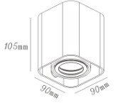 Oczko oprawa natynkowa Merano 1xGU10 natynkowe LP-2790/1SM WH