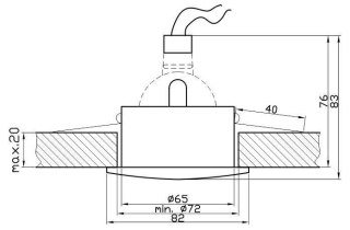 Oprawa Stropowa Candellux 2212593 Sh-10 Ip65 Mr16