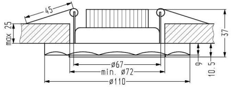 Oprawa Stropowa Oczko Candellux Ssp-25 Ch/Tr+Wh 8W Led 230V Ring Led Biały