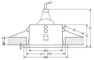 Oprawa stropowa IP65 hermetyczna biała SH-11 2250830
