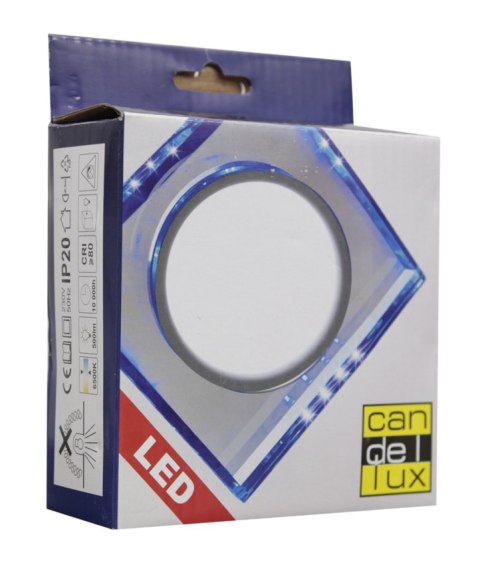 Oprawa stropowa chrom/niebieska kwadrat LED SSP-22 2263892