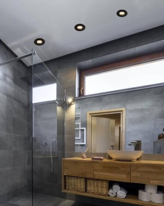 Oprawa stropowa czarna hermetyczna IP65 okrągła SH-12 2273129