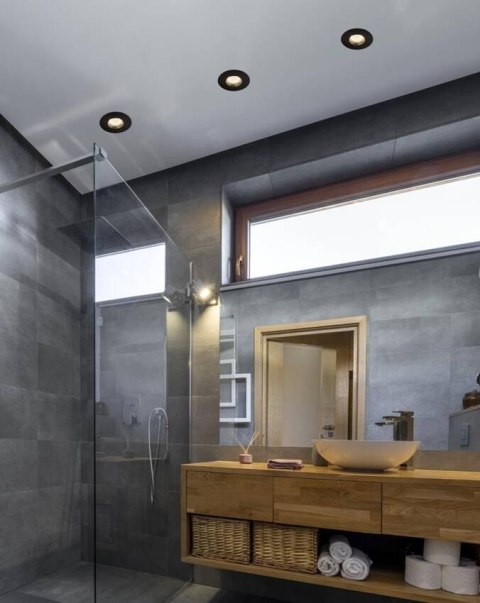 Oprawa stropowa czarna hermetyczna IP65 okrągła SH-12 2273129