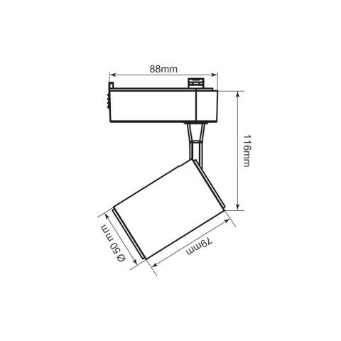 Reflektor Leon do szynoprzewodów 1F 1xGU10 biały LP-1919/1W WH