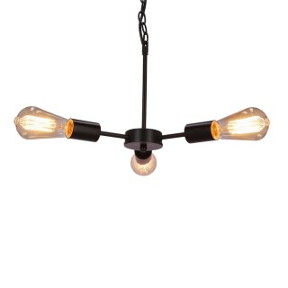 Sparta lampa wisząca czarny 3x60w e27