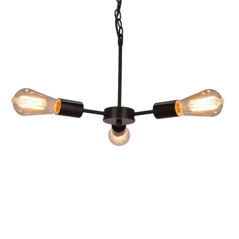 Sparta lampa wisząca czarny 3x60w e27
