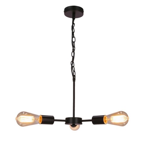 Sparta lampa wisząca czarny 3x60w e27