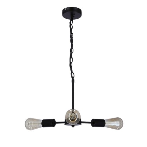 Sparta lampa wisząca czarny 3x60w e27