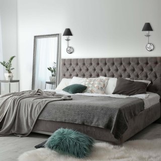 Light Prestige Kinkiet Glamour srebrno - czarny 1xE14