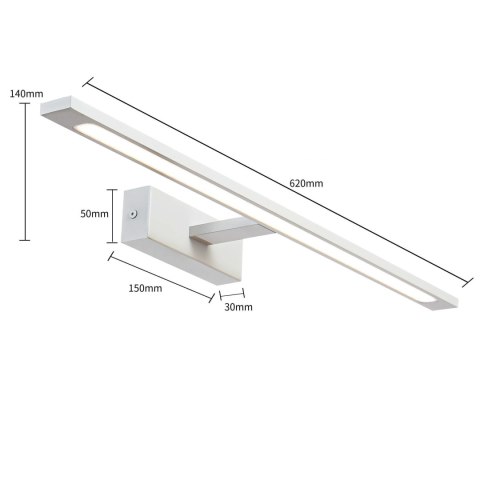 Kinkiet Isla biały 62cm IP44 LED CCT Light Prestige