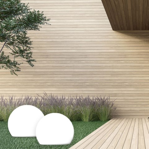 Lampa ogrodowa Gaja 40 cm biała 1xE27 Light Prestige