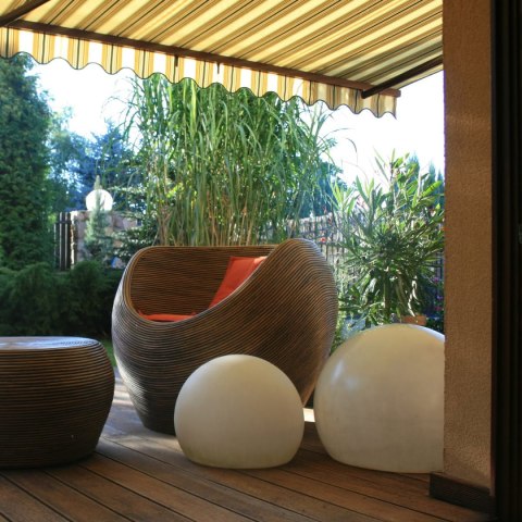 Lampa ogrodowa Gaja 50 cm biała 1xE27 Light Prestige