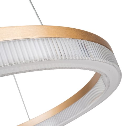 Lampa wisząca Midway Cristal Triangle złoto - transparentna LED CCT Light Prestige