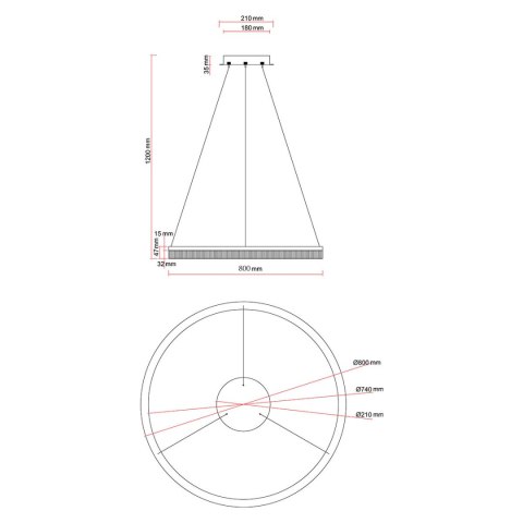 Lampa wisząca Midway Cristal Triangle złoto - transparentna LED CCT Light Prestige